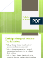 Enthalpy change of Solution calculation