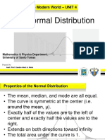 The Normal Distribution: Mathematics in The Modern World - Unit 4