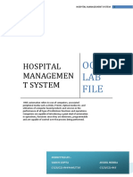 Hospital Managemen T System: Oose LAB File