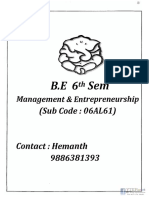 Management & Entreprenership NOTES by VKIT and BNMIT PDF