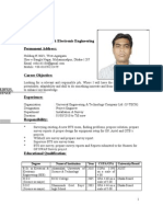 Resume of Md. Rabiul Islam B.Sc. in Electrical & Electronic Engineering Permanent Address