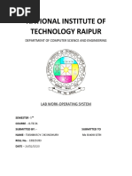 National Institute of Technology Raipur: Department of Computer Science and Engineering