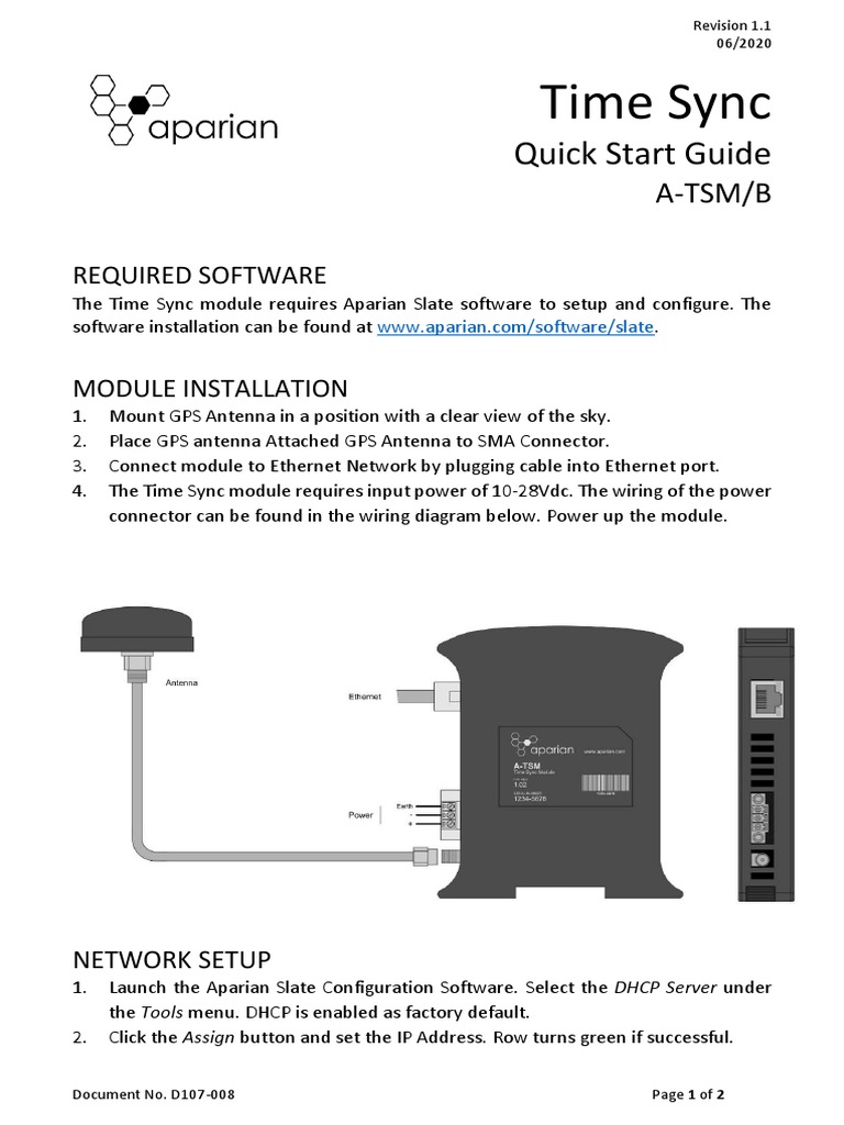 D107-008 Time Sync Quick Start Rev 1.1 | PDF | World Wide Web ...