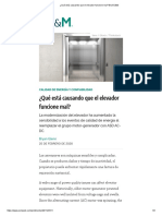 ¿Qué Está Causando Que El Elevador Funcione Mal - El - EC&M