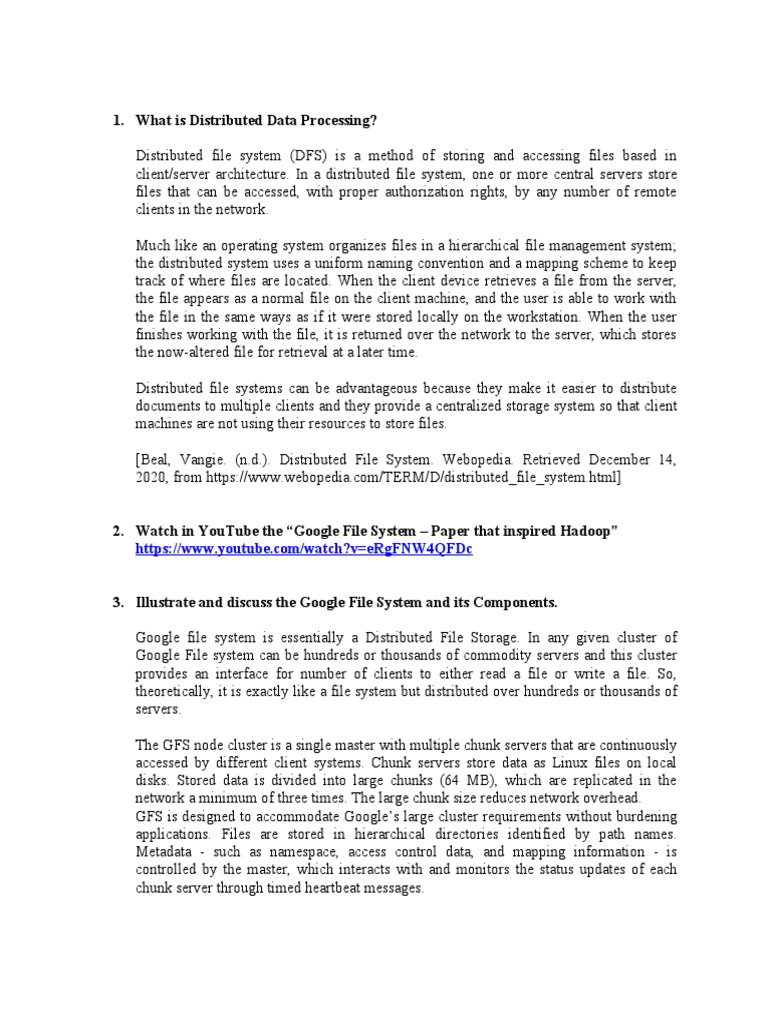 Distributed Data Processing | PDF | File System | Information ...