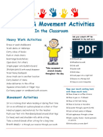 Sensory & Movement Activities: in The Classroom