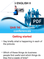 Unit 14 - Business conferences
