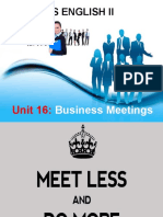 Unit 16 - Business Meetings