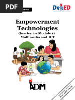 Empowerment Technologies: Quarter 2 - Module 12: Multimedia and ICT