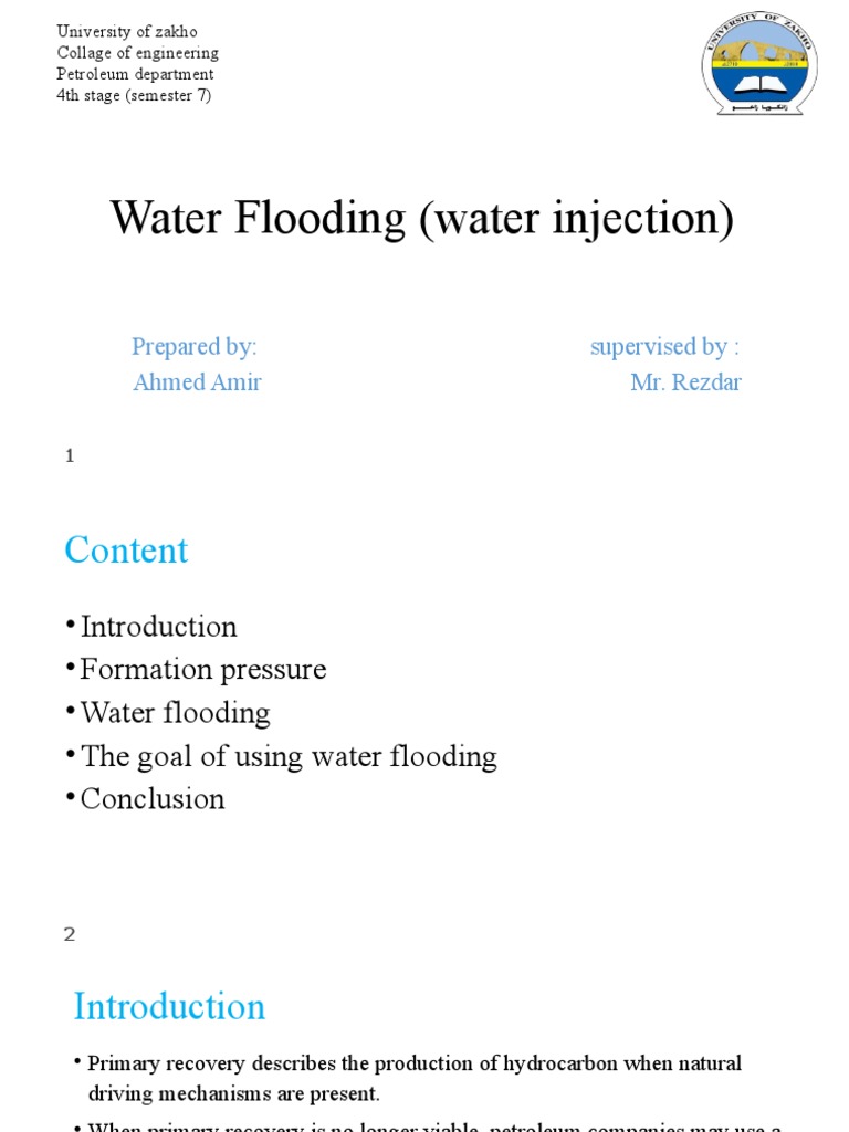 Water Flooding (Water Injection) | PDF | Science & Mathematics ...