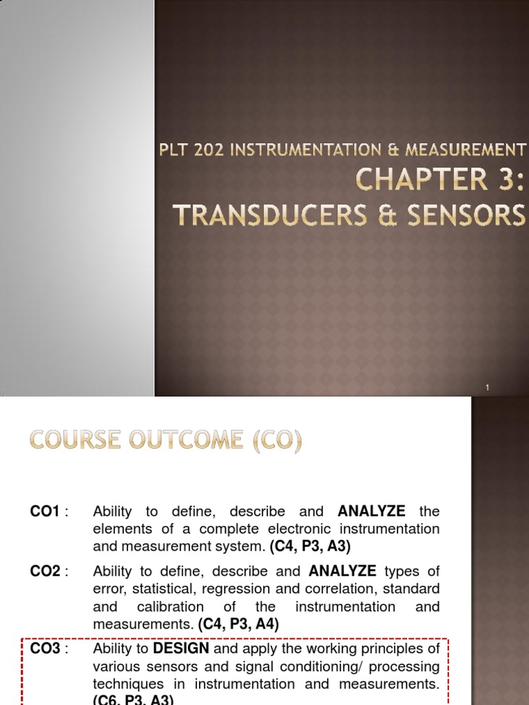 CHAPTER 3 Transducer and Sensors PDF PDF Capacitor Electrical