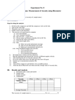 Experiment No.8 Analysis Using Rheometer PDF