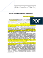 Desarrollo comunitario y Potenciación