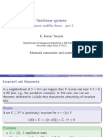 Nonlinear Systems: LaSalle's Invariant Set Theorems