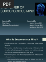 The Power of Subconscious Mind