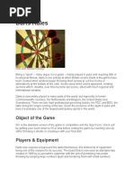 Darts Rules: Object of The Game