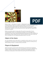 Darts Rules: Object of The Game