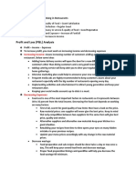 Profit and Loss (P&L) Analysis: Basics of Management Thinking in Restaurants