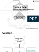 Finding Data: (W/comments On Crafting Research Questions)