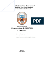 Características de ISO 27001 e ISO 27002