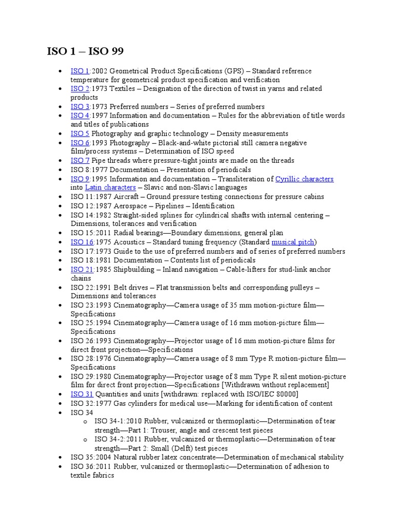 List of ISO Standards, 2016 | PDF | Osi Model | Screw