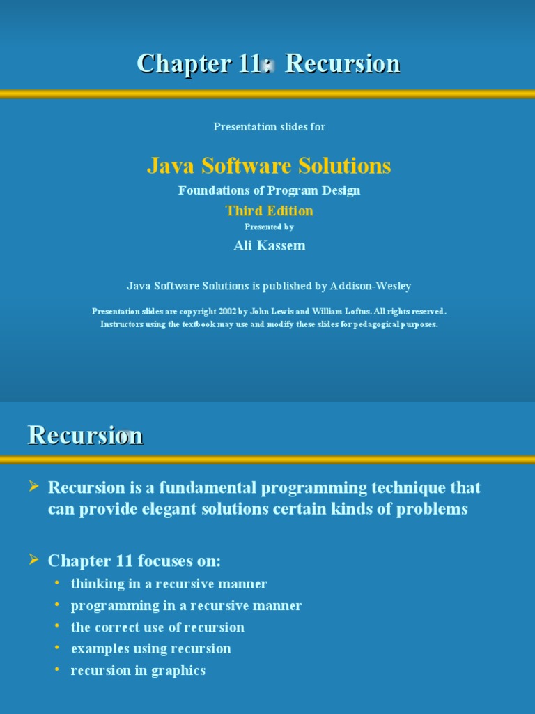 Slides 11 | PDF | Recursion | Fractal