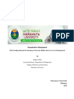 Training Manual For Management in Haramaya University