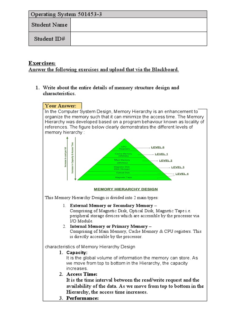 Assignment-Operating System 5014533 | PDF | Computer Data Storage ...