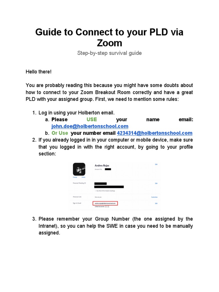 Connect to your PLD via Zoom Stepbystep guide PDF