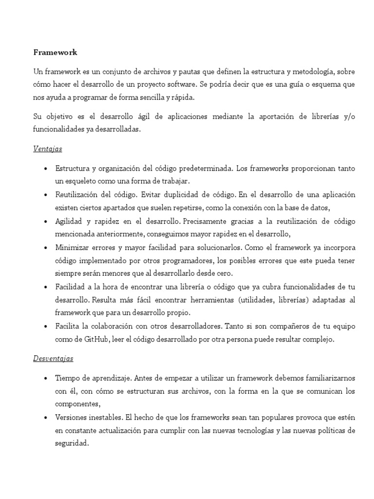 Framework Vs Vanilla | PDF | Marco de software | Lenguaje de programación