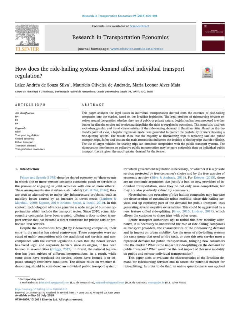 Economia - Inglês - How Does The Ride-Hailing Systems Demand Affect ...