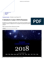 Calendario Lunar 2018 (Panamá)