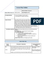 Lesson Plan Outline: Core Competencies: Communication Creative Thinking Curriculum Competencies