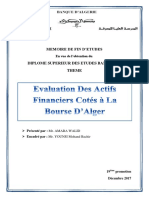 AMARA Walid Evaluation Des Actifs Financiers Cotés À La Bourse D'alger PDF