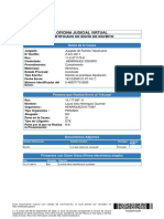 Certificado de envío de escrito al juzgado de familia