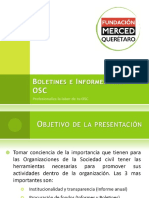 Boletines e Informes para Osc - PDF Descargar Libre