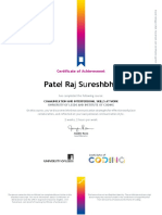 L Raj Sureshbhai: Certificate of Achievement