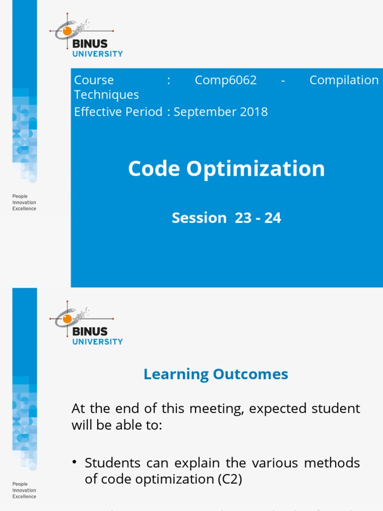 Comp6062-Pert23-24 - 2018 | PDF | Program Optimization | Control Flow