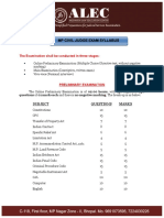 MP Civil Judge Exam Syllabus: The Examination Shall Be Conducted in Three Stages