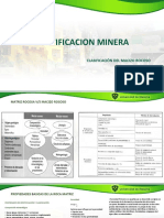 Fortificación minera: clasificación del macizo rocoso