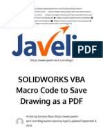 Save SOLIDWORKS Drawing To PDF Macro To Automate The Process PDF