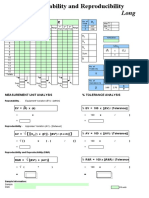 Measurement Unit Analysis % Tolerance Analysis