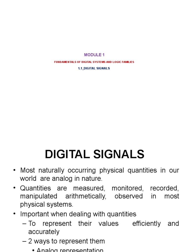 Fundamentals Of Digital Systems