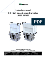 DC High Speed Circuit-Breaker UR26 81/82S: Instructions Manual