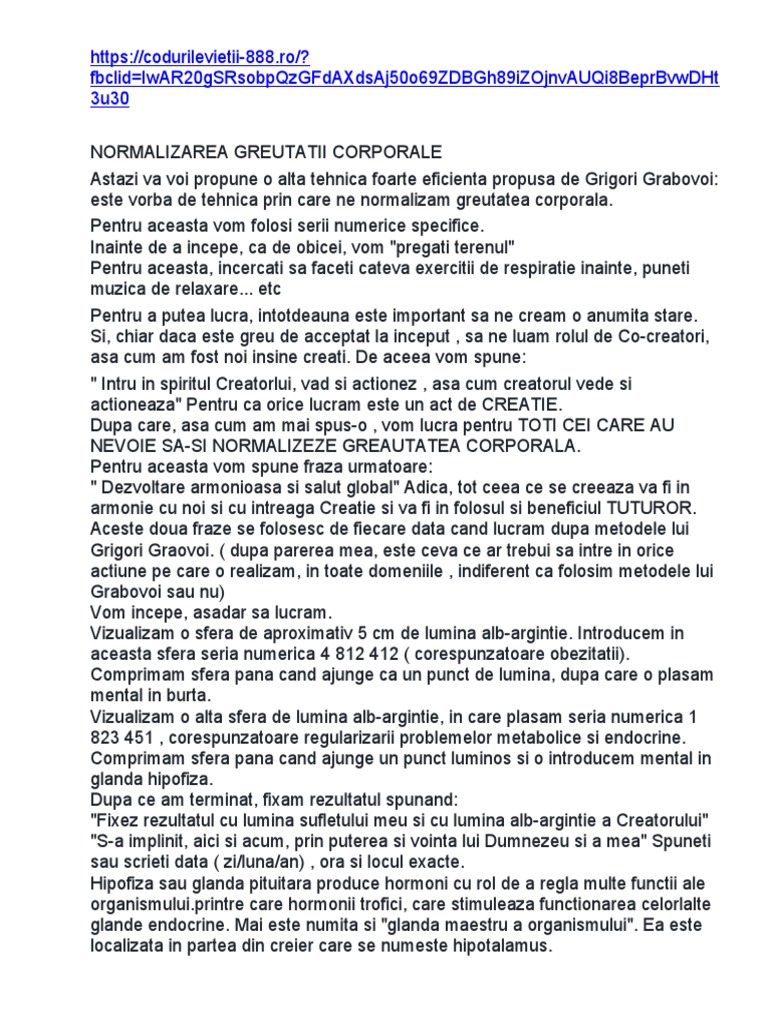 Normalizarea Greutatii Corporale | PDF
