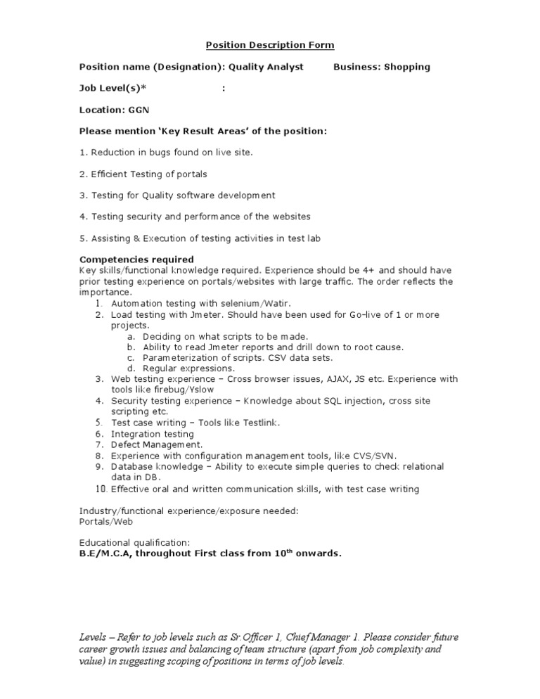 Quality Analyst | PDF