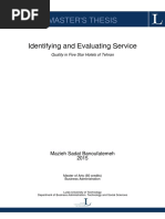 Master'S Thesis: Identifying and Evaluating Service