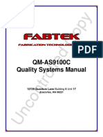 QM-AS9100C Quality Systems Manual: 12729 Quantum Lane Building 5 Unit 17