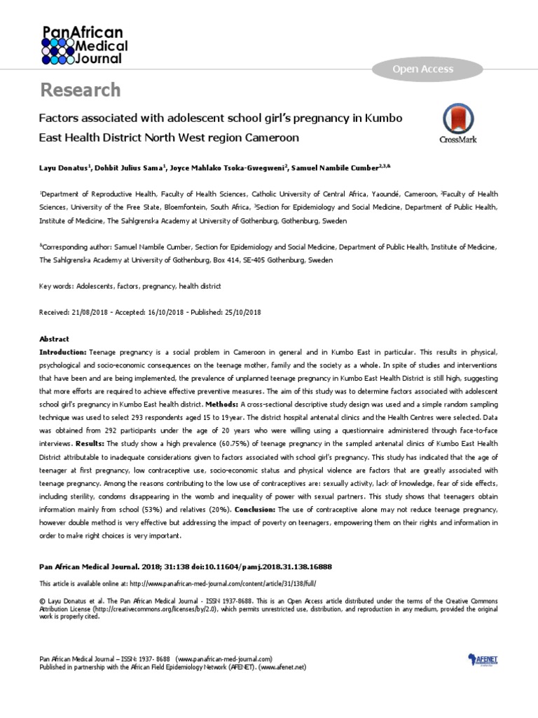 Research | PDF | Teenage Pregnancy | Reproductive Health