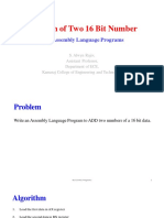 Program 1 Addition of Two 16 Bit Numbers 8086